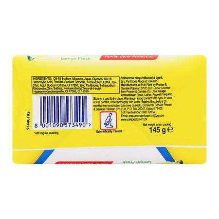 Safeguard Lemon Soap 145gm - Image 2