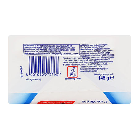 Safeguard Pure White Soap 145gm - Image 2