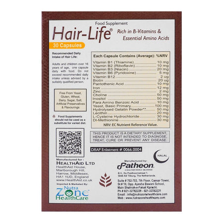 Nutra Zone Healthcare Hair-Life One A Day Capsule, 30-Pack - Image 2