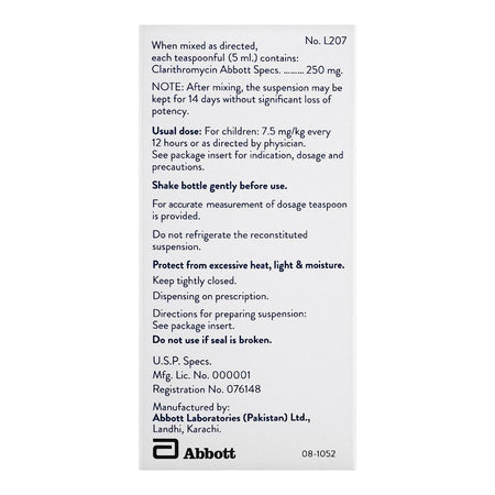 Abbott Klaricid DS Granules, 60ml - Image 3