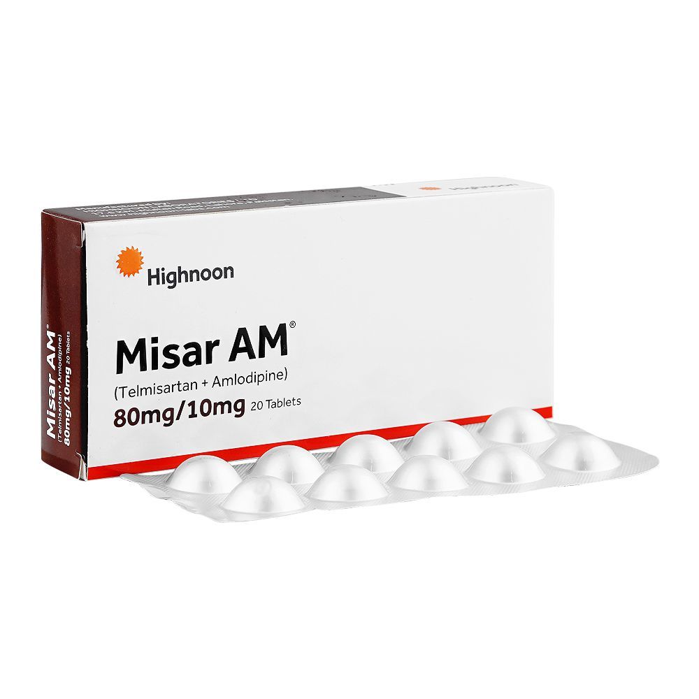 Highnoon Laboratorie Misar Am Tablet, 80/10mg, 20-Pack - Main Image