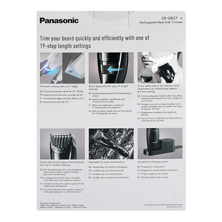 Panasonic Wet/Dry Rechargeable Beard Trimmer, ER-GB37-K - Image 3