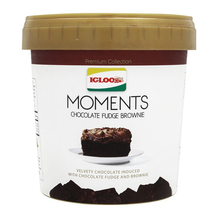 Igloo Moments Chocolate Fudge Brownie Frozen Dessert, 1000ml - Main Image