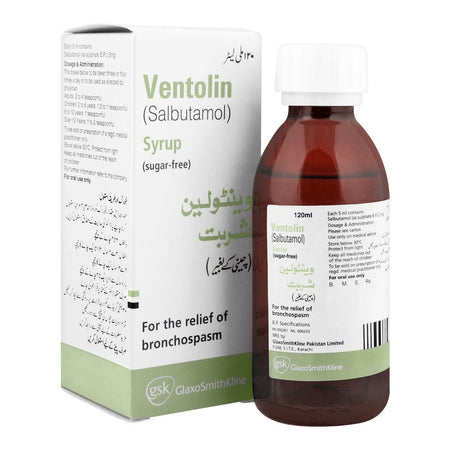 GSK Ventolin Syrup, Sugar-Free, 120ml - Main Image
