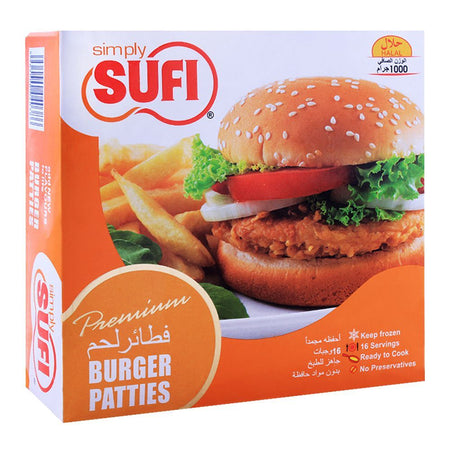 Sufi Chicken Burger Patties, 16 Servings, 1000gm - Main Image