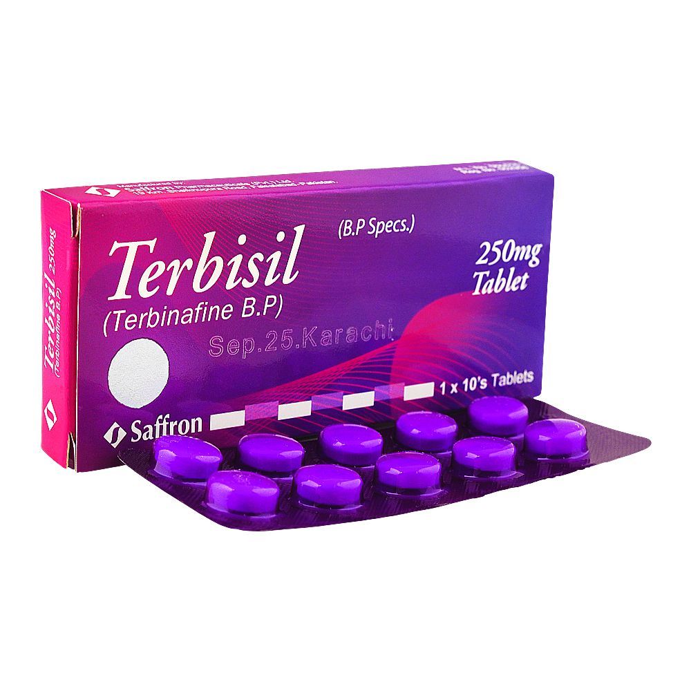 Saffron Pharmaceuticals Terbisil Tablet, 250gm, 10-Pack - Main Image