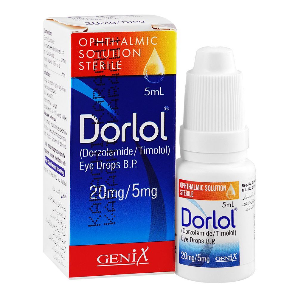 Genix Pharma Dorlol Eye Drop, 20mg/5mg, 5ml - Main Image