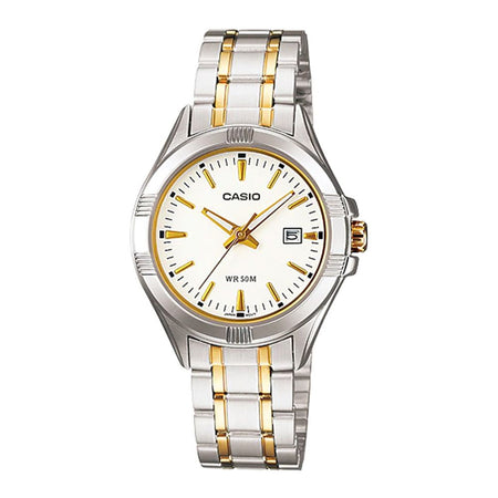 Casio Enticer Women's Analog Silver/Gold Stainless Steel Watch, LTP-1308SG-7AVDF - Image 2