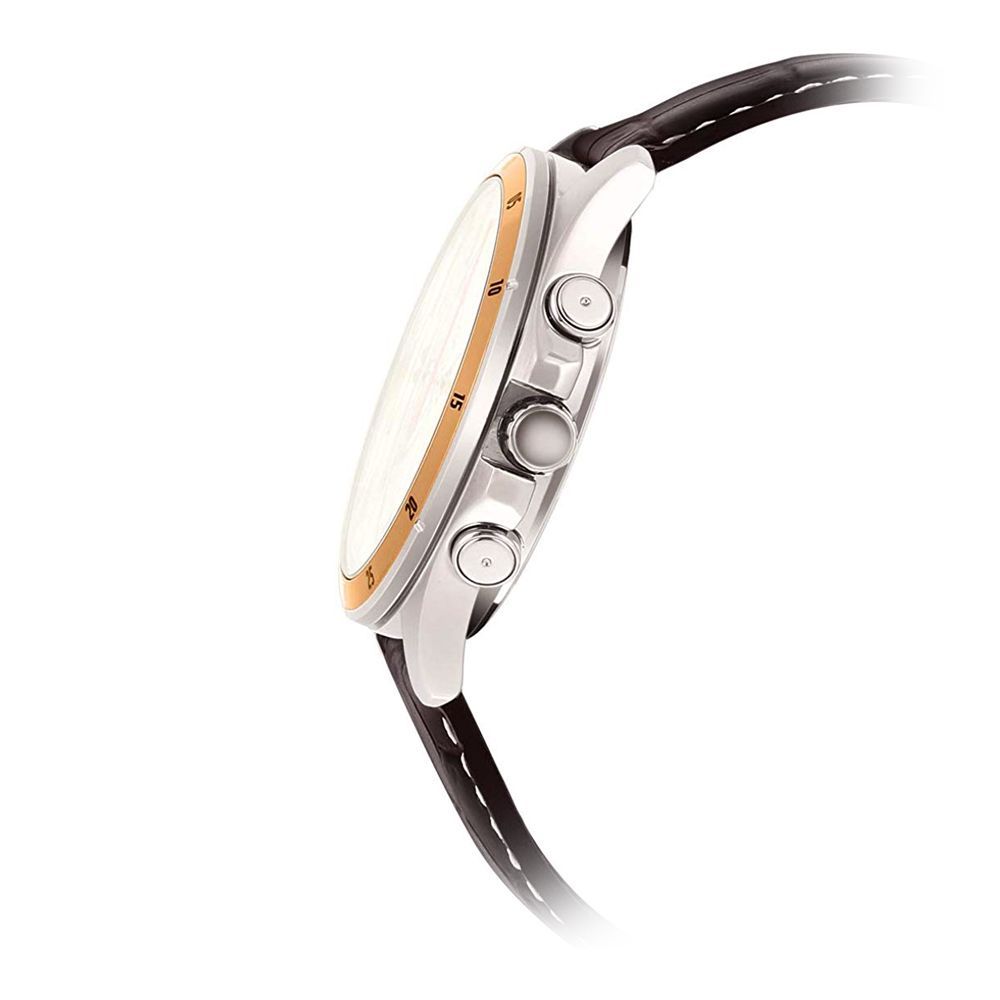 Casio Enticer Chronograph White Dial Men's Watch, Leather Strap, MTP-1374L-7AVDF - Image 2