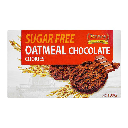 Kaers Selection Sugar-Free Oatmeal Chocolate Cookies, 100g - Image 2