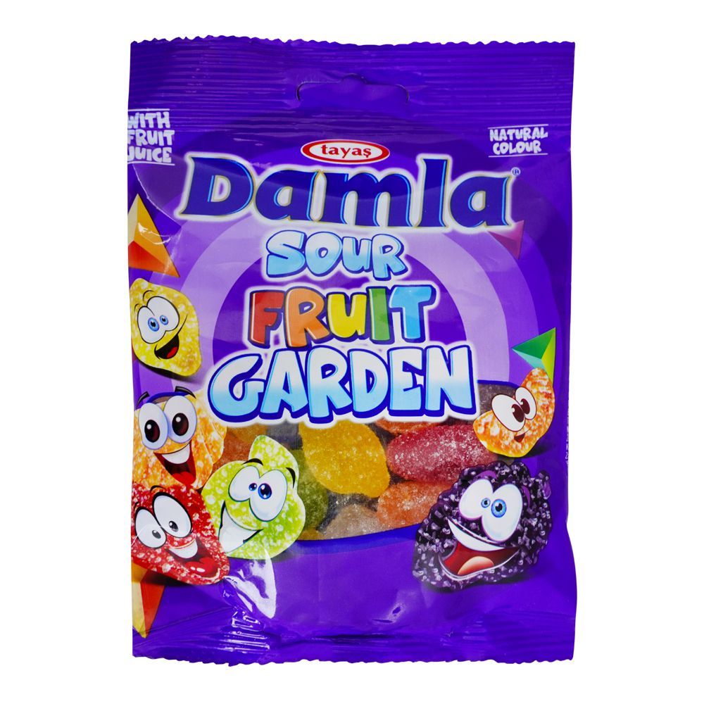Tayas Damla Sour Gummy Fruit Garden, Jelly Beans, 80g - Main Image