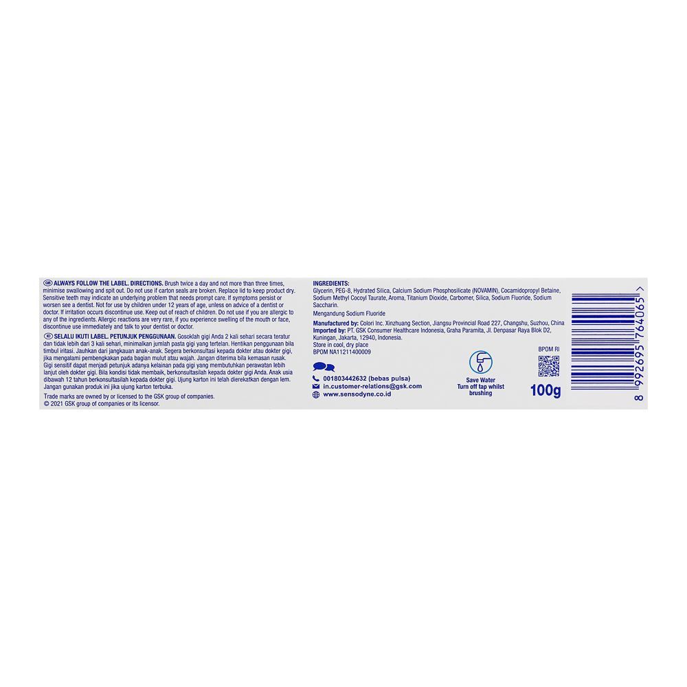Sensodyne Whitening Repair & Protect Toothpaste, 100g - Image 3