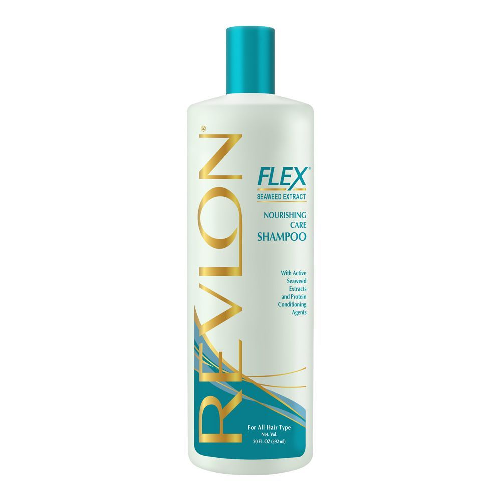 Revlon Flex Seaweed Extract Nourishing Care Shampoo With Protein Conditioning, For All Hair Types, 592ml - Main Image