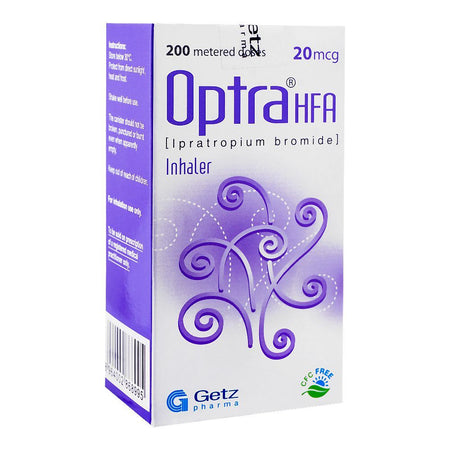 Getz Pharma Optra HFA Inhaler, 20mcg, 200 Metered Doses - Main Image