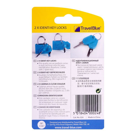 Travel Blue Identi Key Locks, 2-Pack, 024 - Image 4