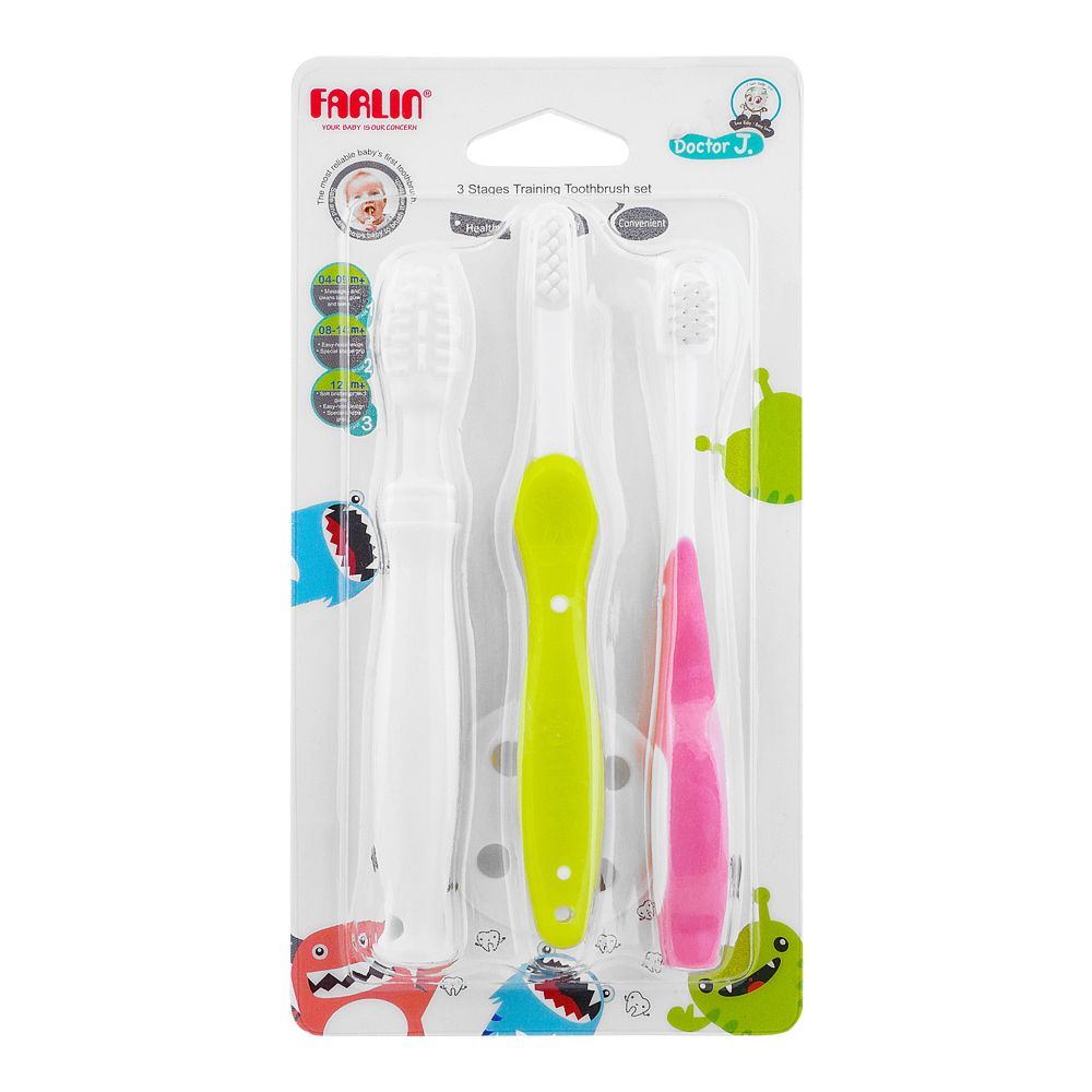 Farlin Doctor J. Three Stages Training Toothbrush Set, BF-118A - Image 2