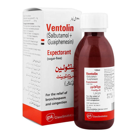 GSK Ventolin Expectorant Sugar-Free, 120ml - Main Image