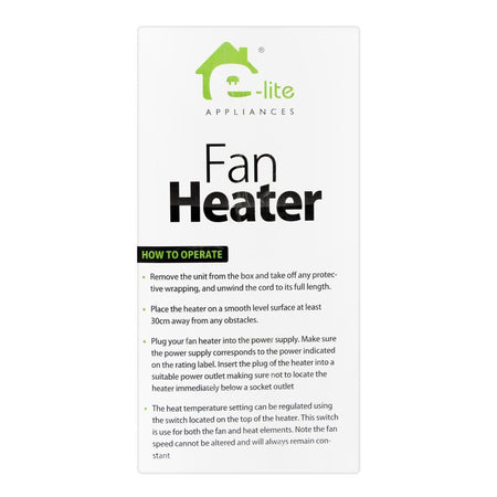 E-Lite 2-In-1 Fan Heater, 2000W, EFH-804 - Image 3