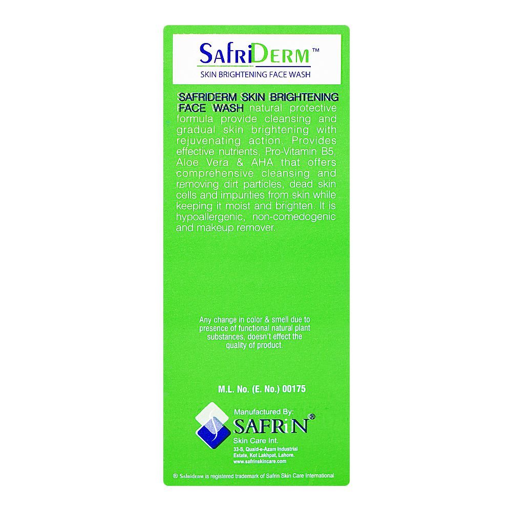 Safriderm Skin Brightening Face Wash, 65ml - Image 2
