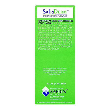 Safriderm Skin Brightening Face Wash, 65ml - Image 2
