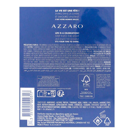Azzaro Chrome United, For Men, Eau de Toilette, 100ml - Image 3
