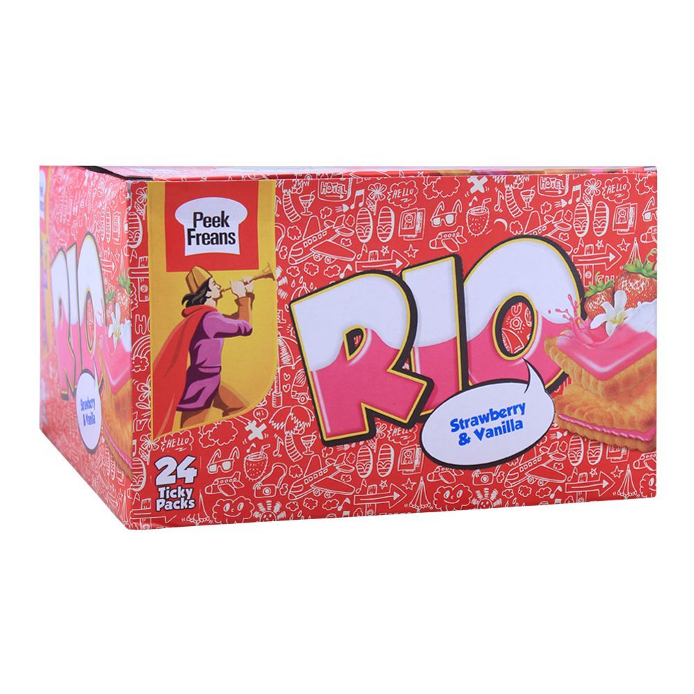 Peek Freans Rio Strawberry & Vanilla Biscuit, 24 Ticky Packs - Main Image