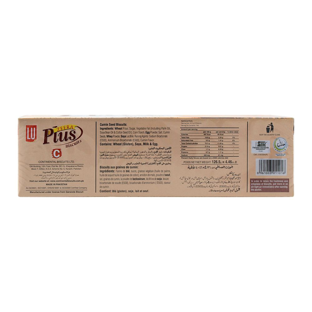 LU Zeera Plus Biscuits, 126.5g - Image 2