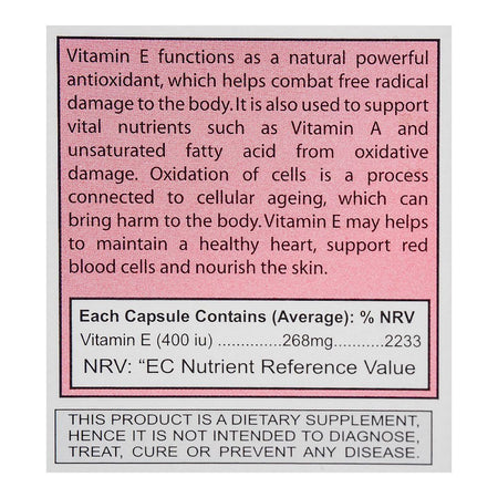 Nutra Zone Healthcare E-Life 400Iu Capsule, 30-Pack - Image 3