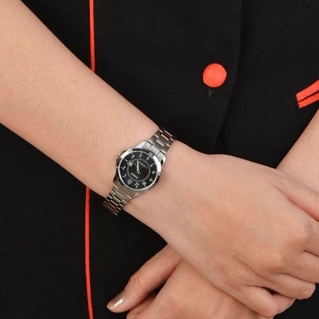 Casio Women's Analog Black Dial Stainless Steel Dress Watch, LTP-V004D-1BUDF - Image 4