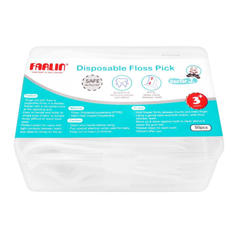 Farlin Doctor J. Disposable Floss Pick, 3 Years+, 50-Pack, BB-50006 - Main Image