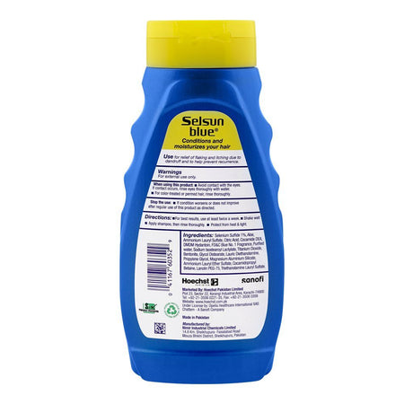 Selsun Blue Moisturizing With Aloe Dandruff Shampoo, Selenium Sulfide 1% For Dry Scalp & Hair, 250ml - Image 2