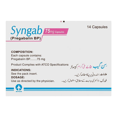 ATCO Laboratories Syngab Capsule, 75g, 14-Pack - Image 2