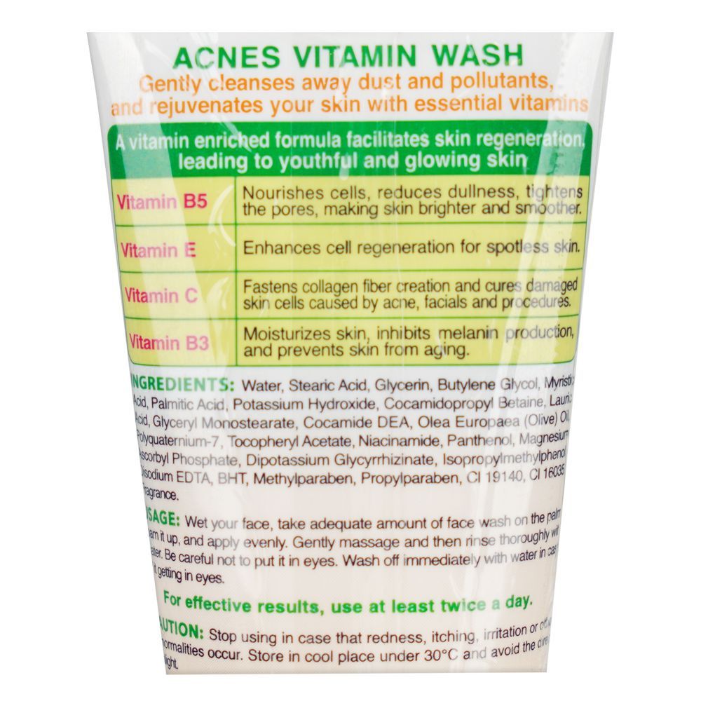 Acnes Vitamin Face Wash, For Glowing Skin, 50g - Image 3