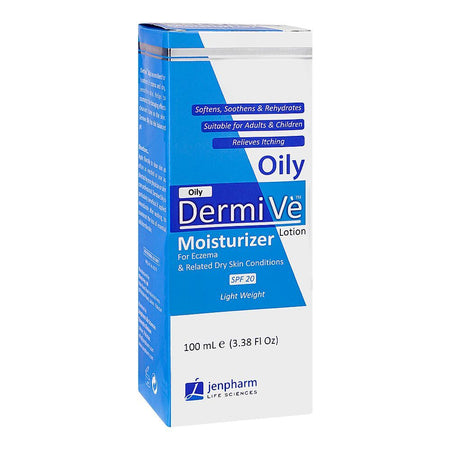 Dermive Moisturizer Oily, SPF-20, For Eczema and Dry Conditions, 100ml - Main Image