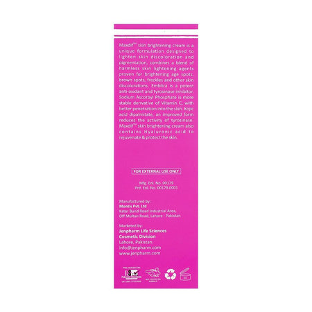 Jen Pharm Maxdif Skin Brightening Cream, 40g - Image 2