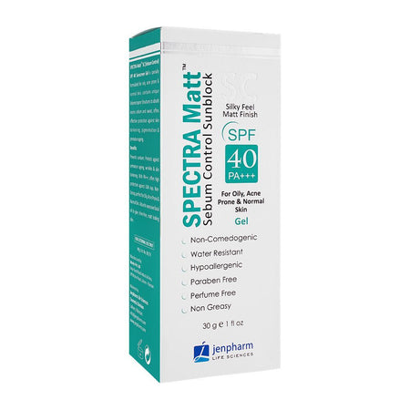 Jen Pharm Spectra Matt Sunblock SPF-40, For Oily/Acne Prone & Normal Skin, 30g - Main Image