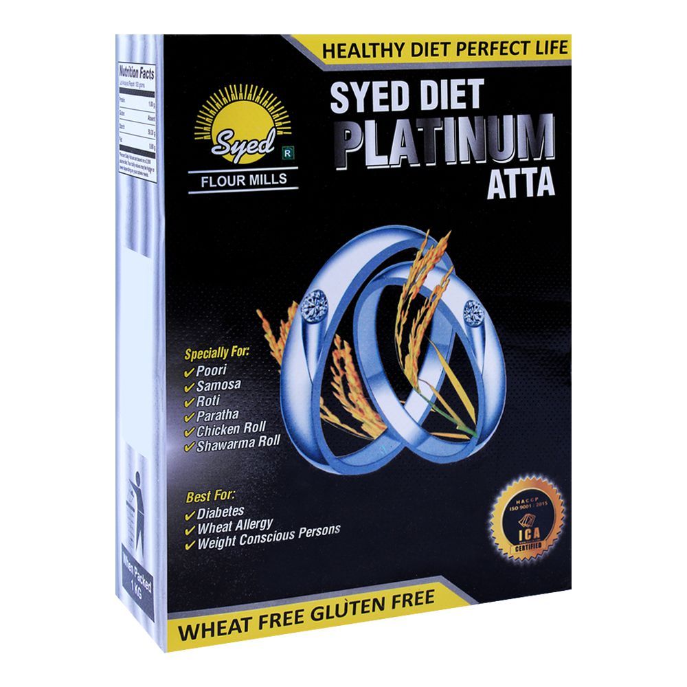 Syed Flour Mills Diet Platinum Atta, Wheat & Gluten Free, 1 KG - Main Image