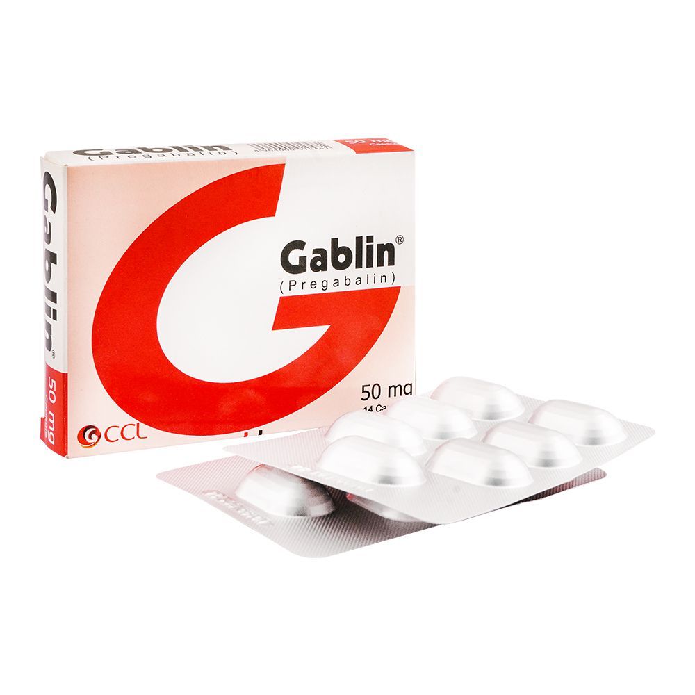 CCL Pharmaceuticals Gablin Capsule, 50mg, 14-Pack - Main Image