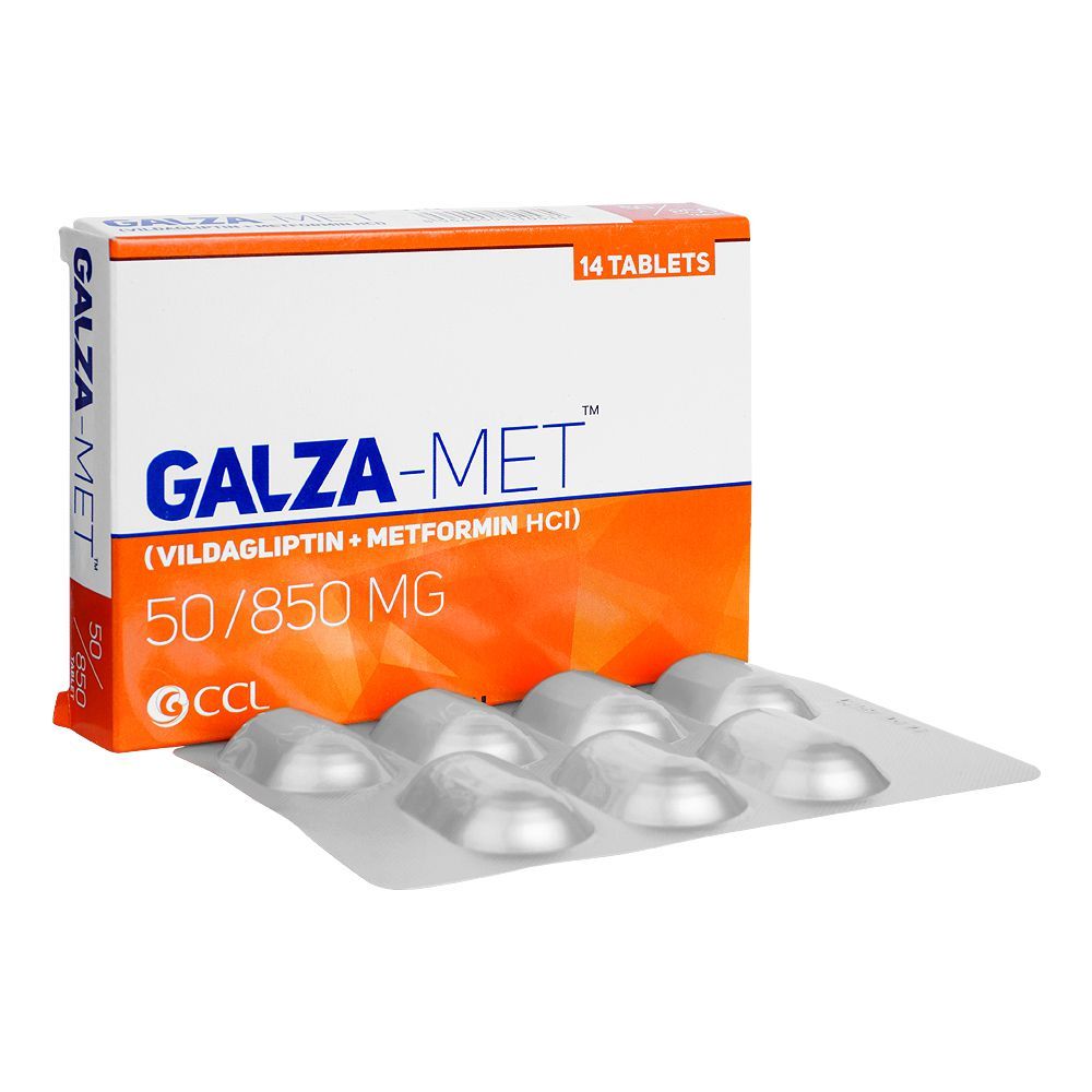 CCL Pharmaceuticals Galza-Met Tablet, 50/850mg, 14 Tablets - Main Image