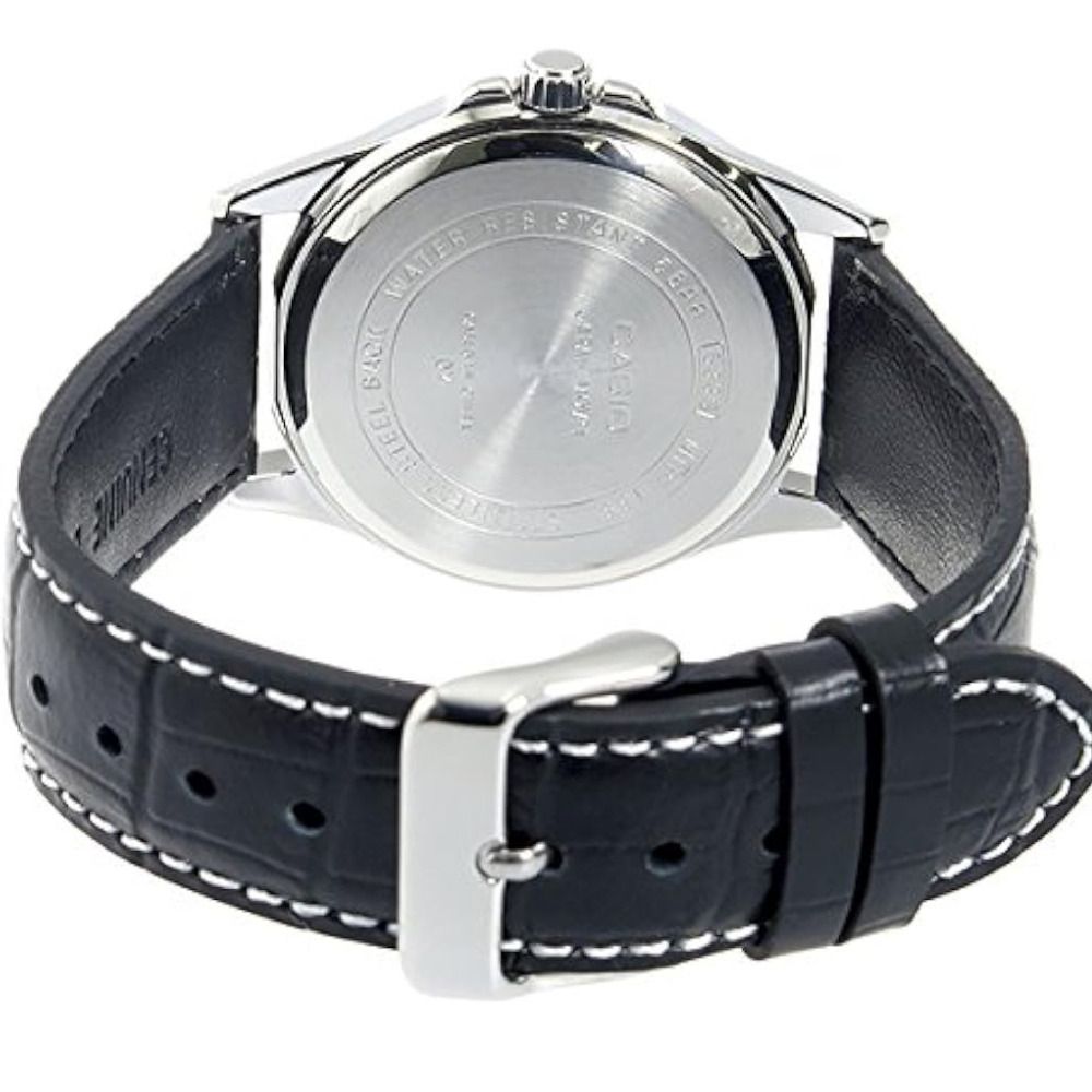 Casio Men's Analog Watch With Black Round Dial & Designed Black Strap, MTP-1381L-1AVDF - Image 3