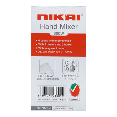 Nikai Hand Mixer, 300W, 220-240V, NH-787T2 - Image 4