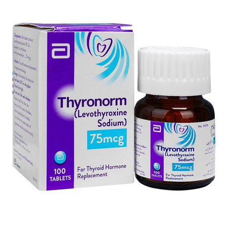 Abbott Thyronorm Tablet, 75mg, 100-Pack - Main Image