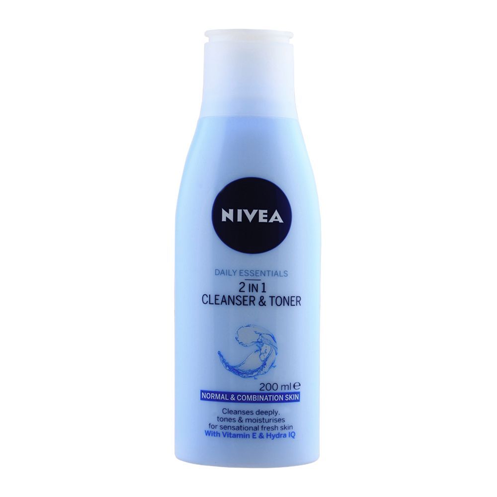 Nivea Daily Essentials 2-In-1 Cleanser & Toner, For Normal & Combination Skin, 200ml - Main Image