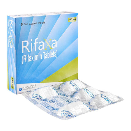 Ferozsons Laboratories Rifaxa Tablet, 550mg, 10-Pack - Main Image