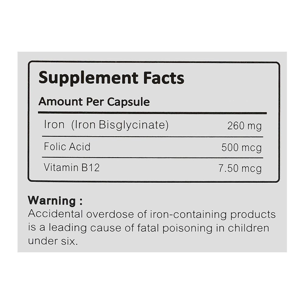 Ferrocite 500mg, Bottle (30 Capsules) - Image 3