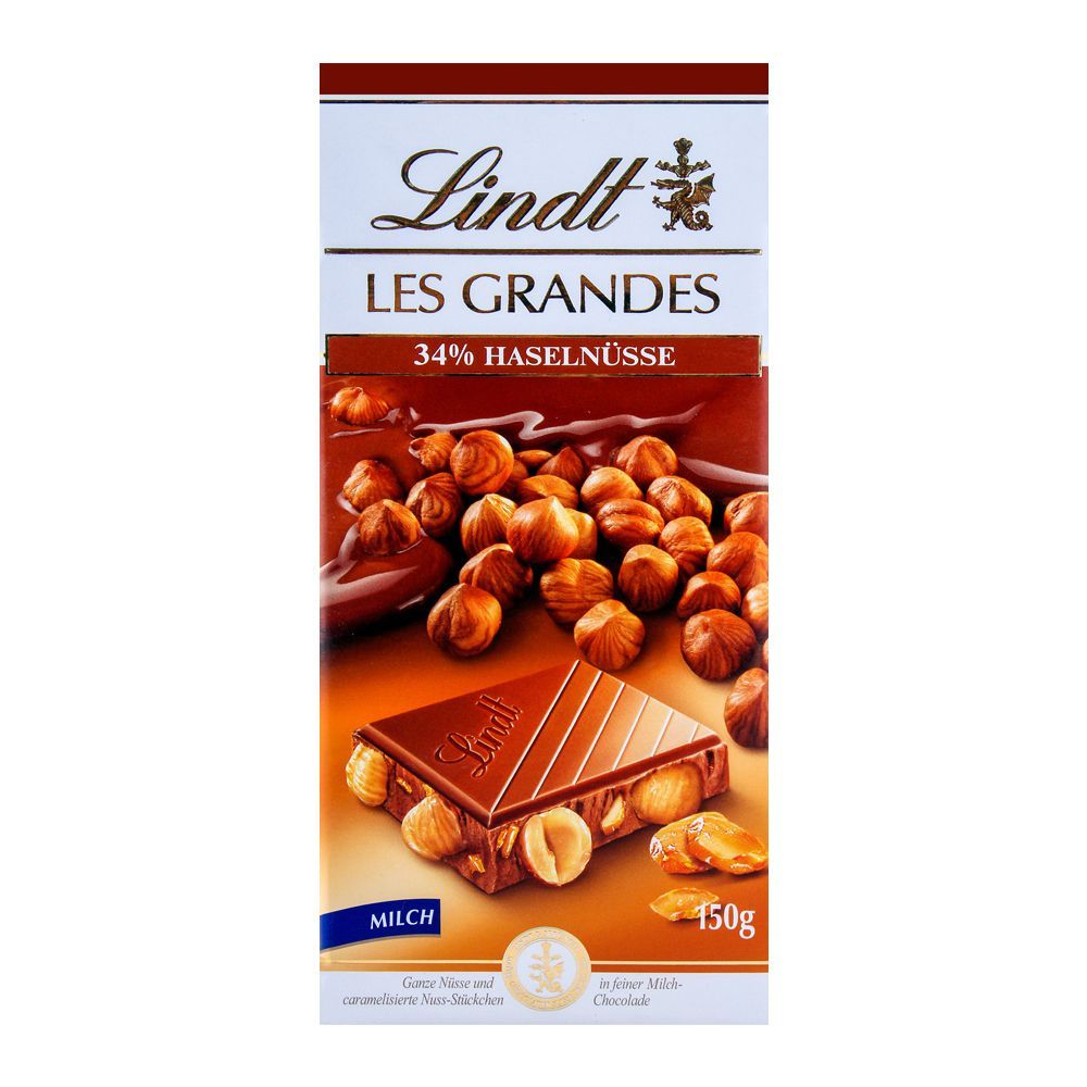 Lindt Les Grandes 34% Hazelnuts 150g - Main Image