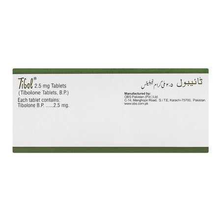 OBS Pharmaceuticals Tibol Tablet, 2.5mg, 28-Pack - Image 2