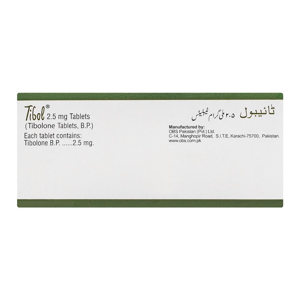 OBS Pharmaceuticals Tibol Tablet, 2.5mg, 28-Pack - Image 2