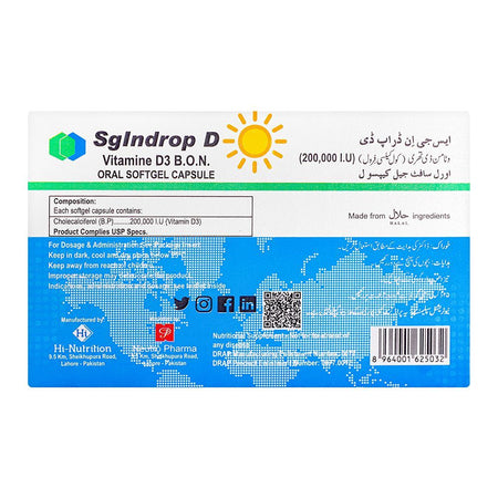 Neutro Pharma SgIndrop D Capsule, 200000 IU, 1-Pack - Image 2
