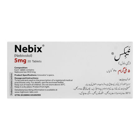 Highnoon Laboratories Nebix Tablet, 5mg, 20-Pack - Image 2